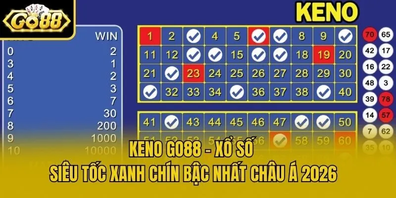 Keno Go88 - Xổ Số Siêu Tốc Xanh Chín Bậc Nhất Châu Á 2026