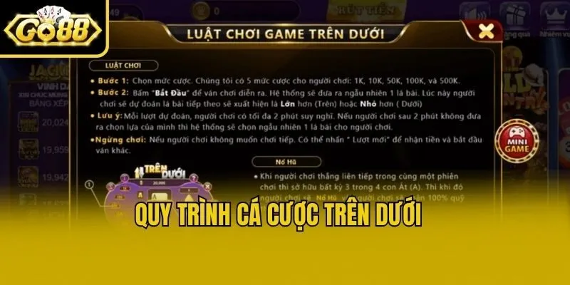 Quy trình cá cược trên dưới